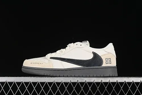 All categories Air Jordan Jordan series basketball shoes Air Jordan 1 Low High-end customized low-top sneakers Travis Scott x Fragment Design x Air Jordan 1 Low OG SP AJ1 Joe 1 Givenchy joint-milk black bottom low-top cultural casual sneakers CF3688-030